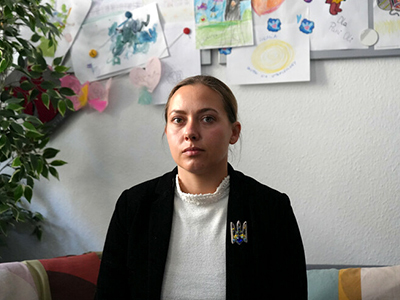 写真：カテリーナさん、32歳、ポーランドに避難