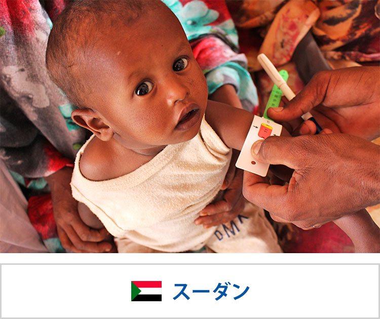 画像：「食料危機下の子どもの栄養改善」プロジェクト（スーダン）