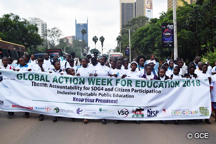 写真：2018年のキャンペーンに参加したケニアの子どもたち