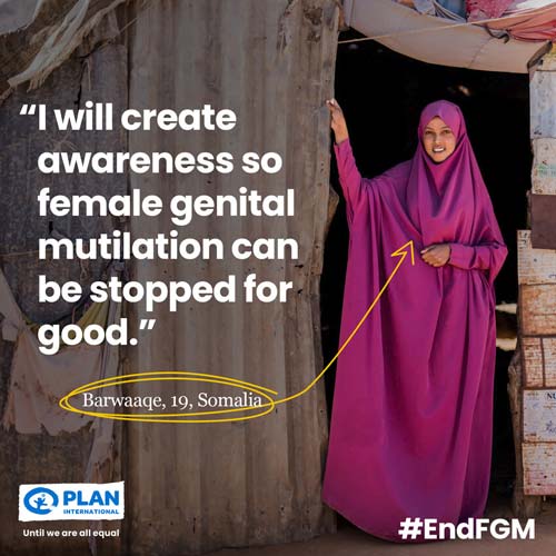 写真：I will create awareness so female genital mutilation can be stopped for good/FGM根絶には啓発活動が重要
