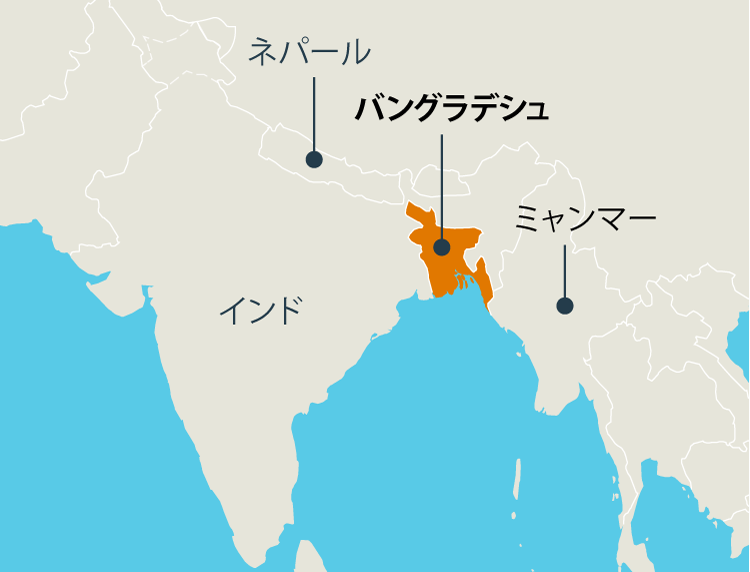 写真：地図：バングラデシュ