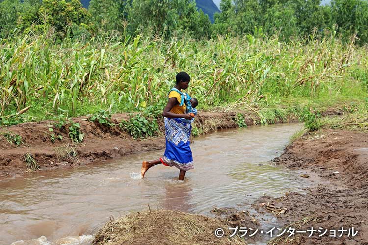 写真：サイクロンによる洪水被害（マラウイ）