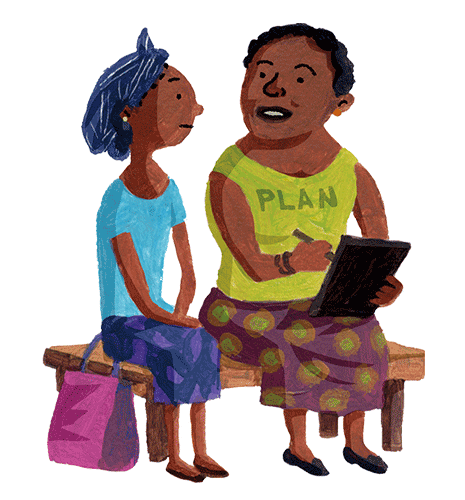 イラスト：アデルが典型的な人身取引に巻き込まれている