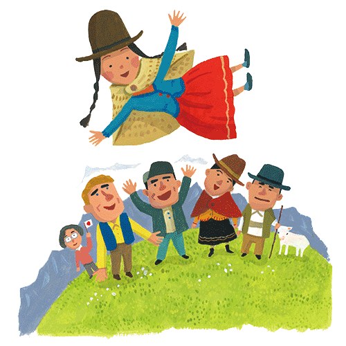 イラスト：世界中のスポンサーの皆さんにありがとうと言いたい