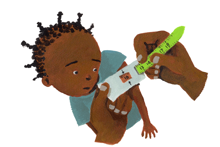 イラスト：上腕計測メジャー