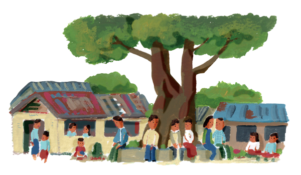 イラスト：42歳のタミダはミャンマーで裕福な家庭に生まれました。