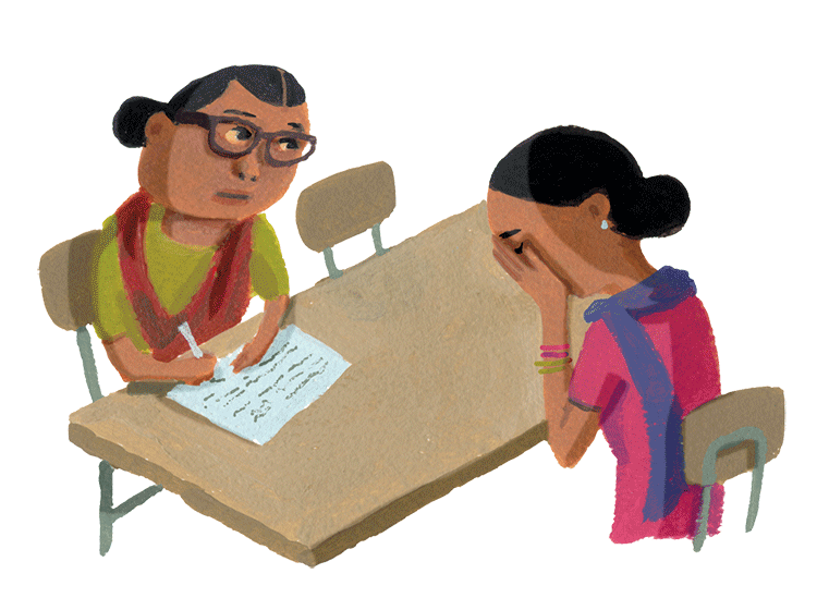 イラスト：アイラと面会するダーシャ