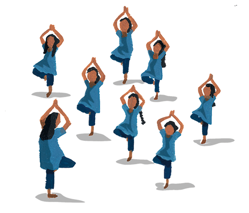 イラスト：ヨガをするアイラ