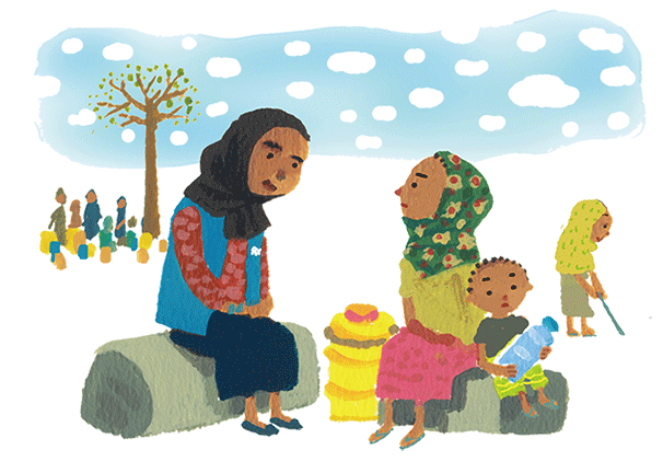 イラスト：ハワと話すヤスミン