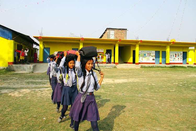定期的に行われるようになった避難訓練（ネパール） / ©プラン・インターナショナル