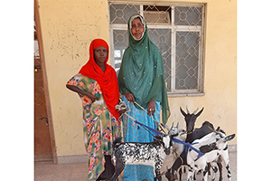 女性の起業を支援するためヤギを支給（エチオピア） / ©プラン・インターナショナル