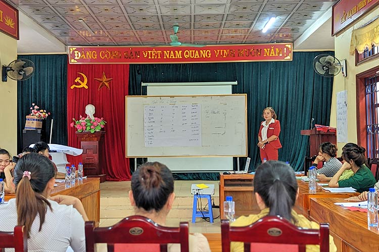 写真：村の集会にも使用されている研修センター　