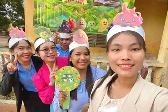 写真：栄養について学ぶ寸劇も行われました