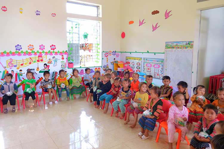 支援後のナムカン幼稚園（ライチャウ省） / ©プラン・インターナショナル