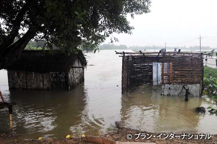 写真：浸水した家屋