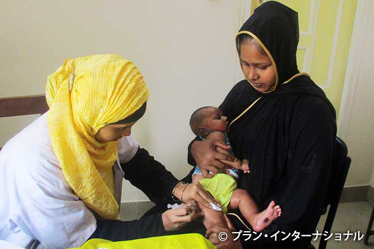 写真：予防接種の実施