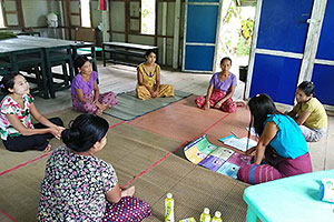 ラカイン族の村での新型コロナウイルス対策研修（ミャンマー） / ©プラン・インターナショナル