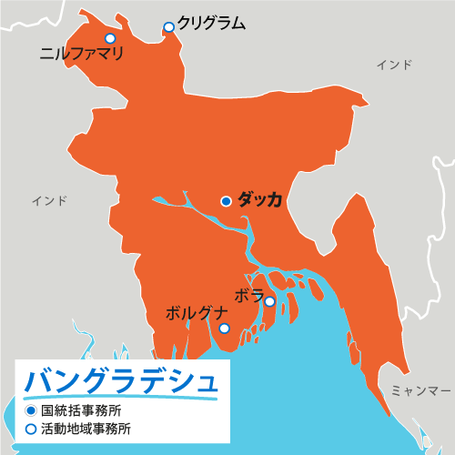 バングラデシュの地図