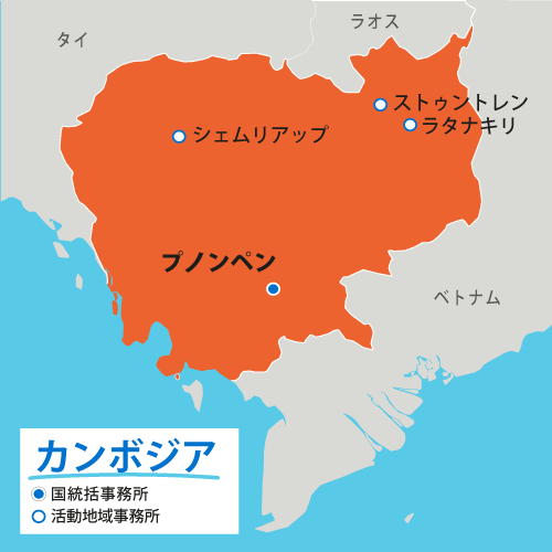 カンボジアの地図