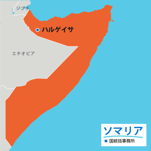 ソマリアの地図