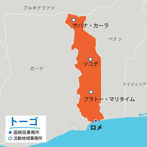 トーゴの地図