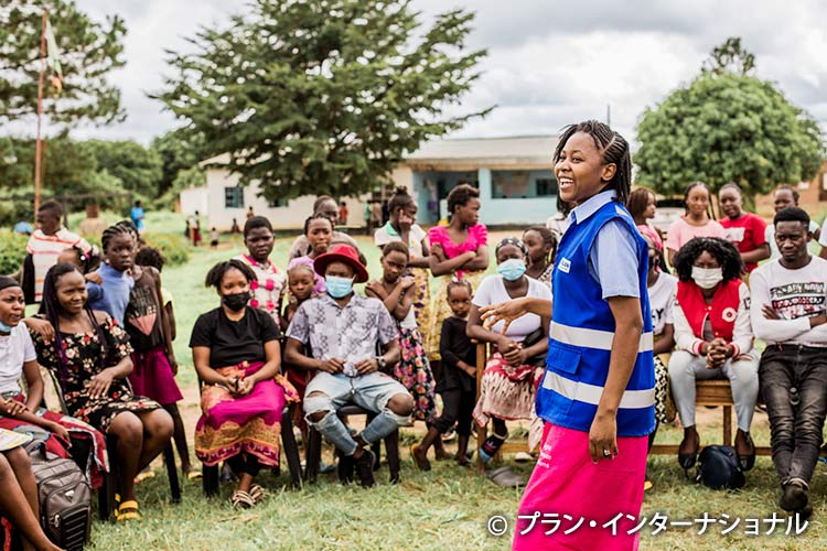 写真：感染症予防について啓発（ザンビア）