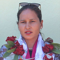 写真：パルバティ・シン・サンジャルさん、カリコット地方自治体副議長