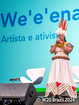 写真：W20サミットで披露されたアートパフォーマンス