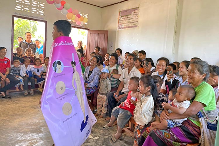 写真：生徒クラブ主体の保護者向け啓発活動