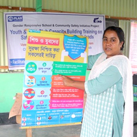 写真:サンジダさん、23歳、ユースクラブのメンバー