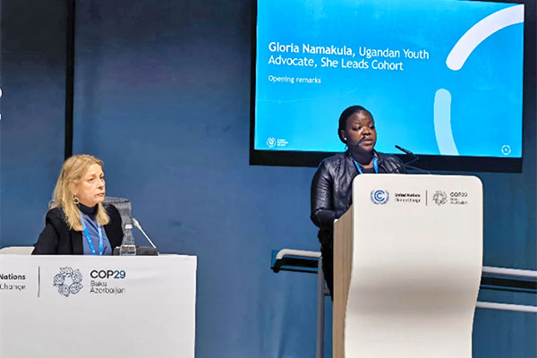 写真:COP29に登壇したプラン・ユースメンバー