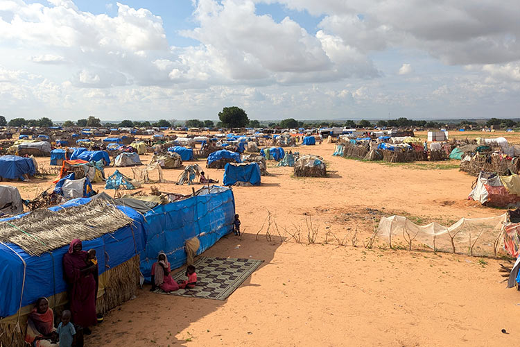 写真：20万人を超えるスーダン難民の一時保護施設（チャド）