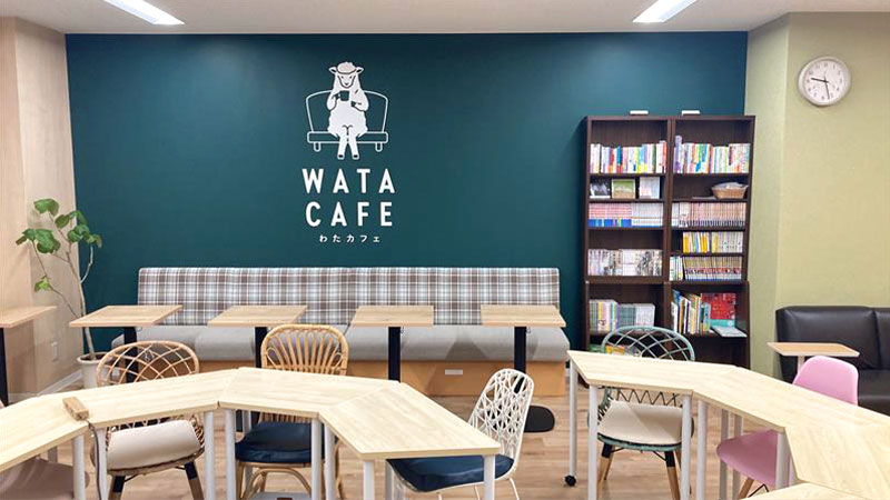 写真：「わたカフェ」内部