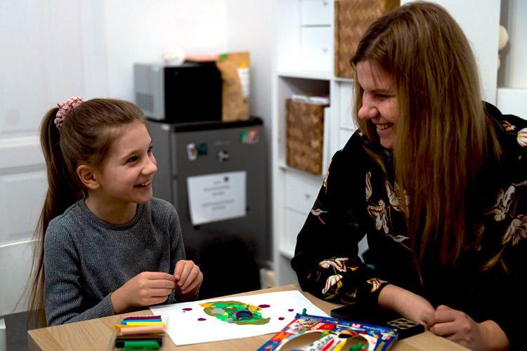 写真：Halyna さん（36歳、ポーランドへ避難）