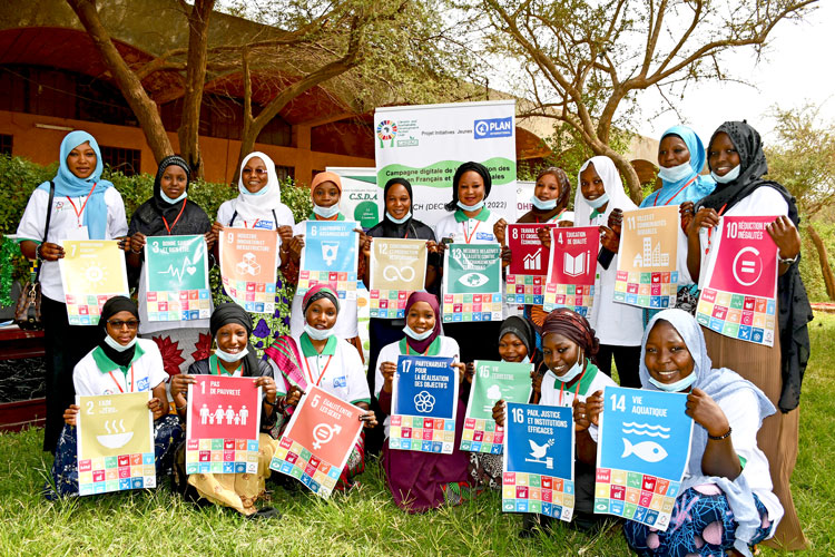 画像：SDGsのワークショップに参加した女の子たち（ニジェール）