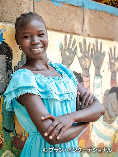 写真:南スーダン難民のナイヤバンさん(19歳)