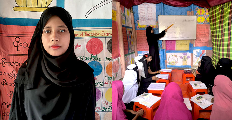 写真：ラジアさん、20歳、女性学習者