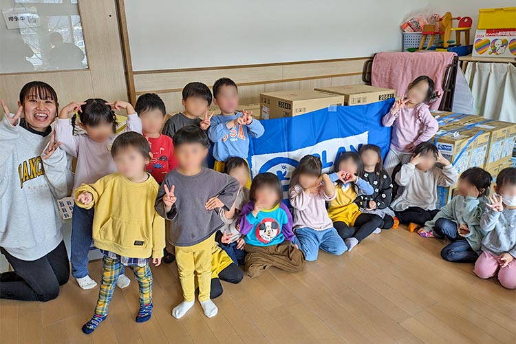 写真：断水中にも保育園や学童施設が再開できるよう物資を支援（七尾市）