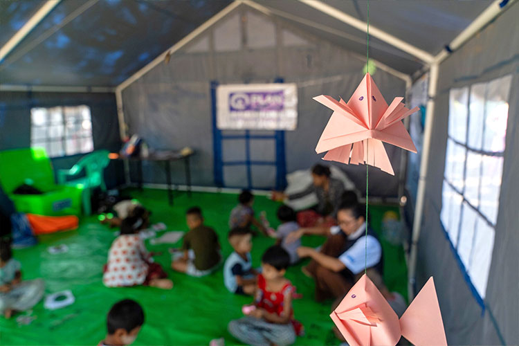 写真：心のケアを提供する拠点としても機能している「子どもひろば」