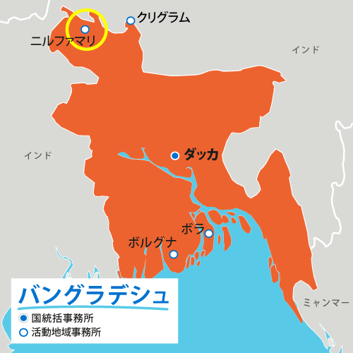 バングラデシュの地図