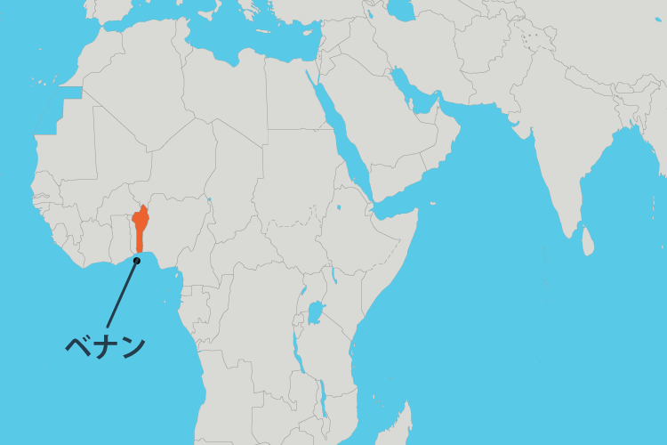 地図：ベナン