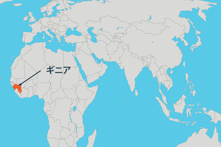 地図：ギニア