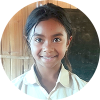 写真：ファレンシアさん　12歳　支援対象校の児童