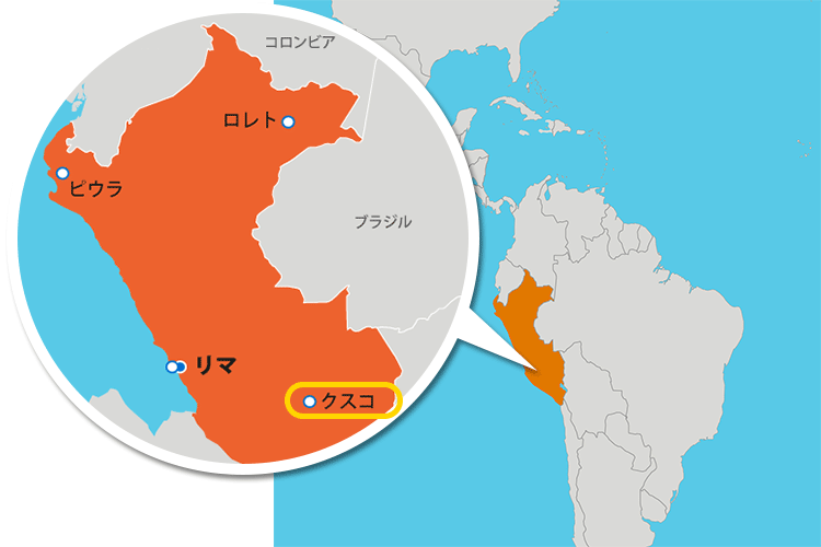 ペルー対象地域の地図
