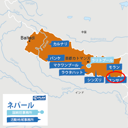ネパール地図
