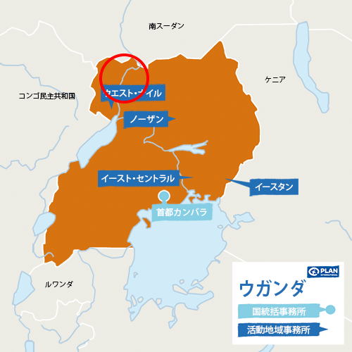 ウガンダ地図
