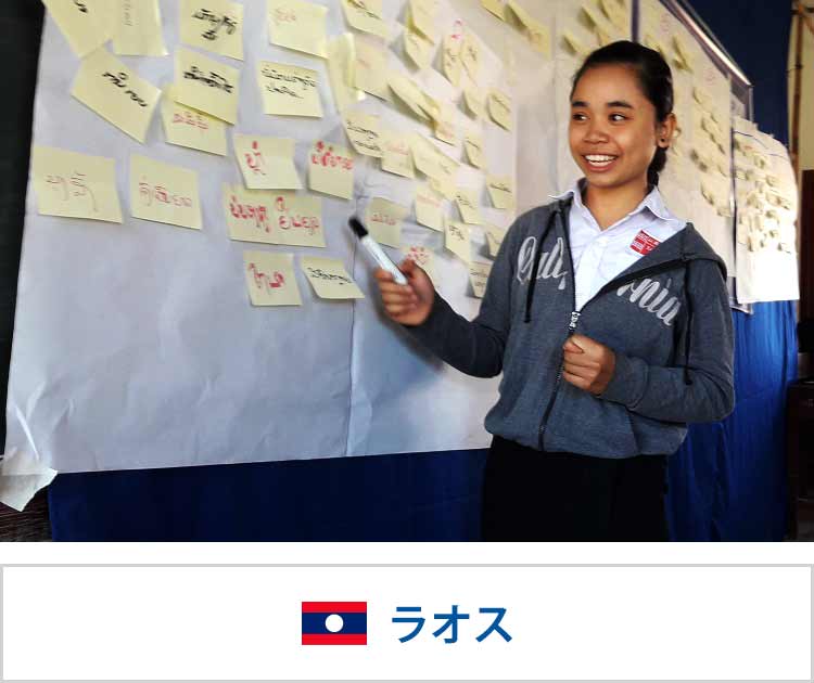 画像：「学校でのジェンダー平等促進」プロジェクト（ラオス）