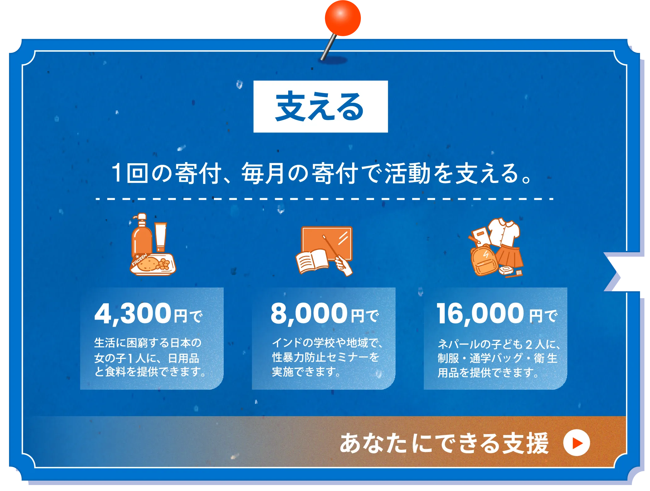 寄付で支える