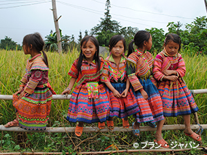 少数民族モン族の女の子たち