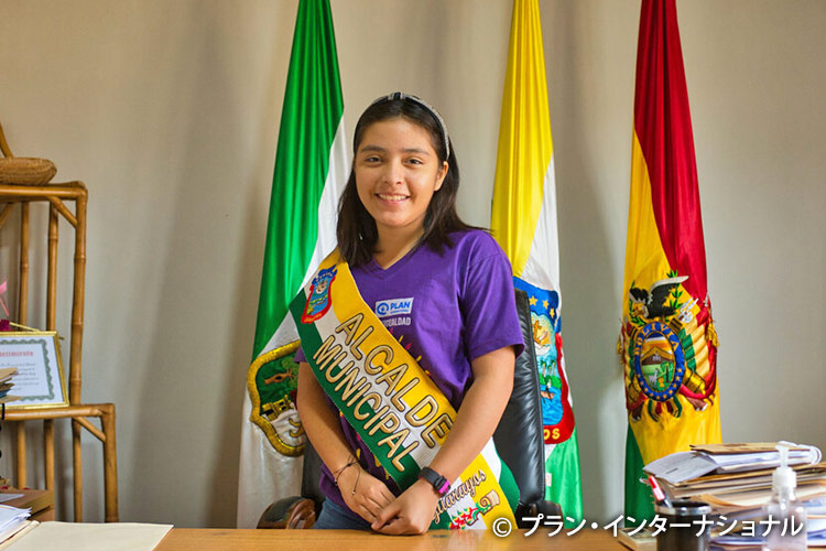 写真：市長として活躍したボリビアの女の子（2022年）